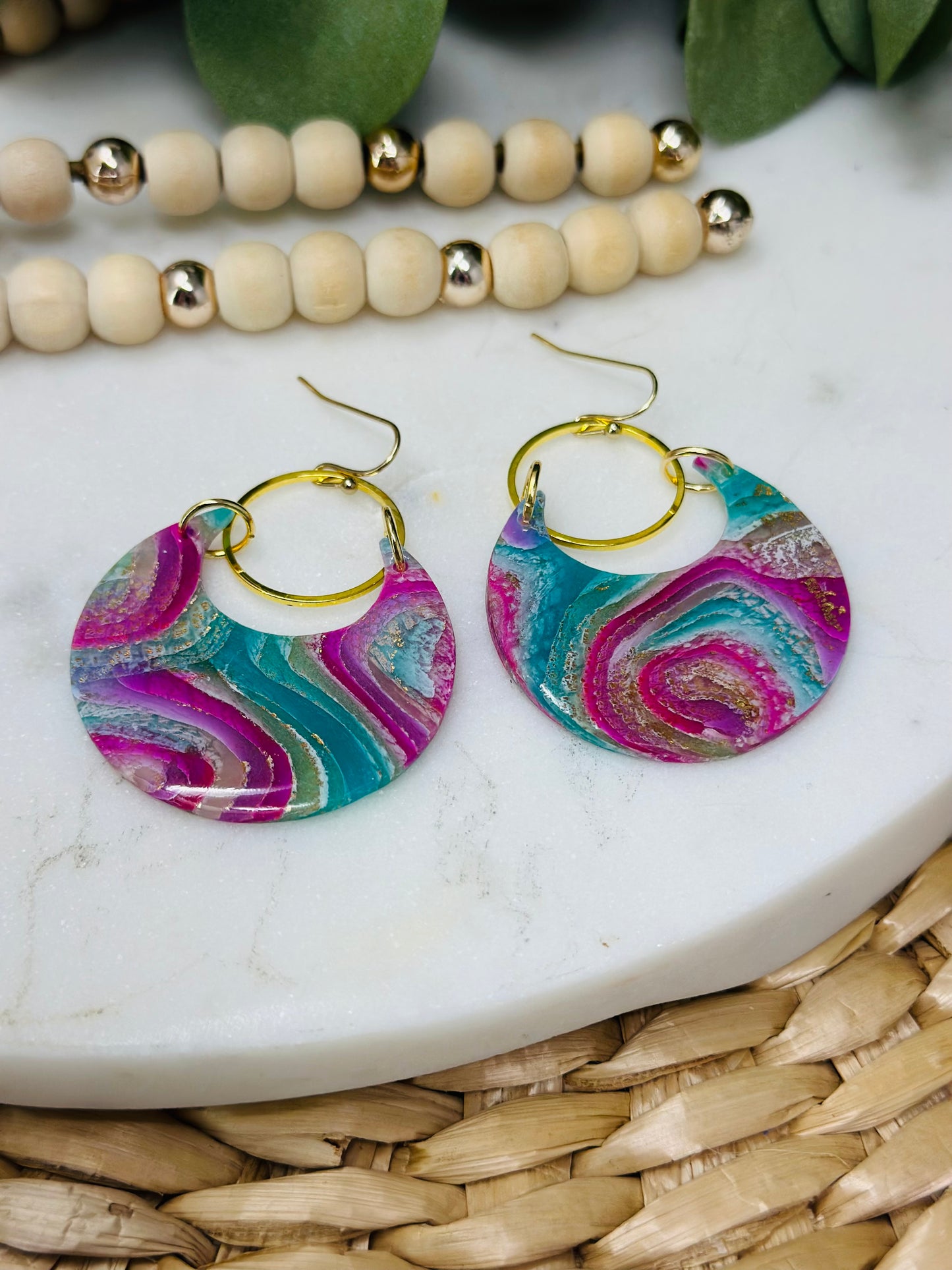 Purple and Green Agate