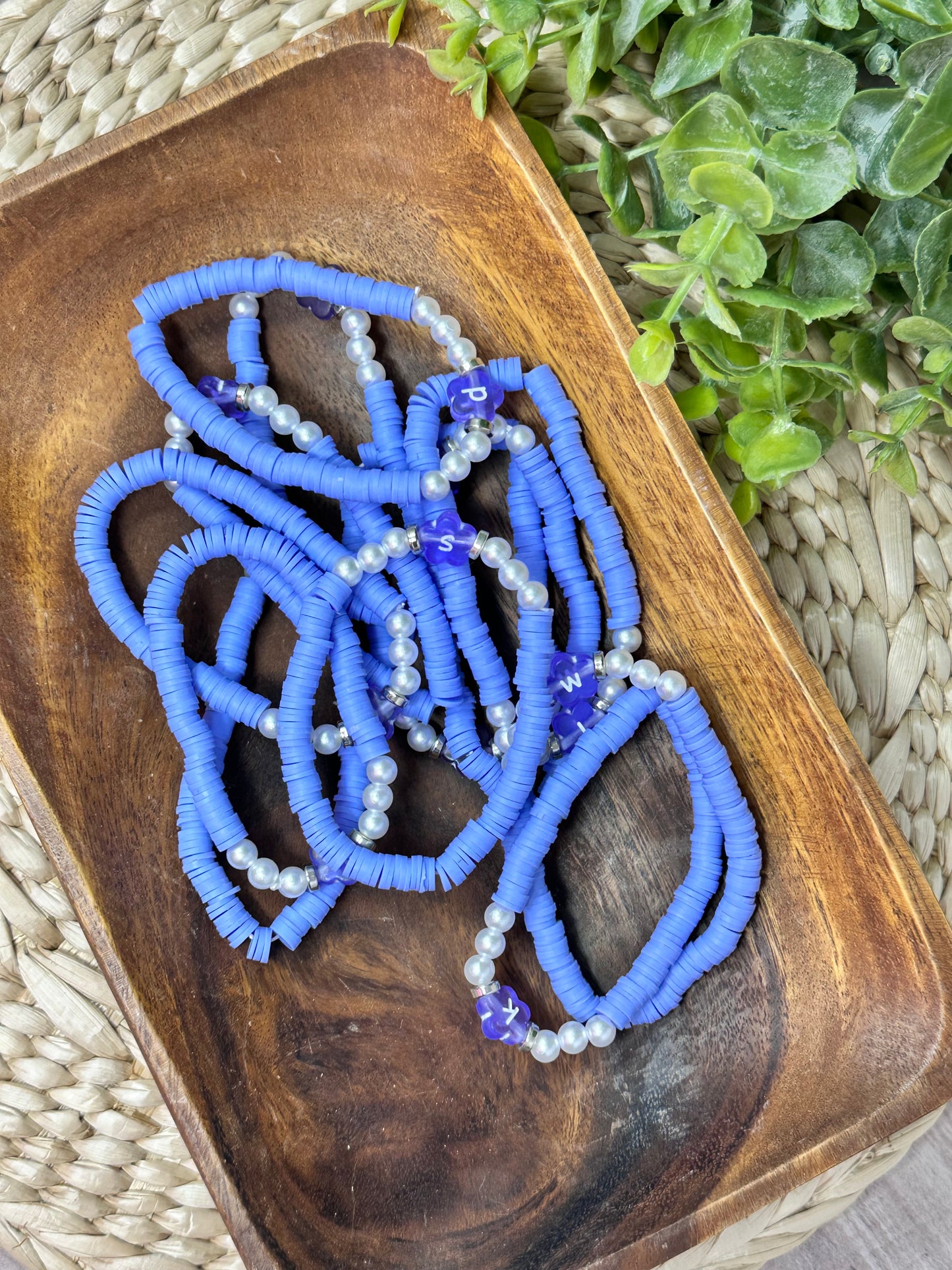 Periwinkle Initial Bracelet