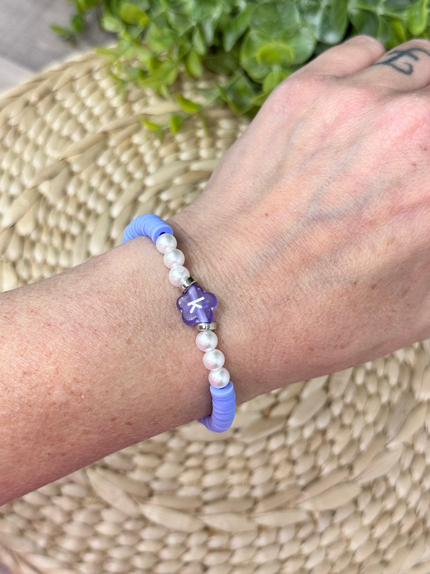 Periwinkle Initial Bracelet