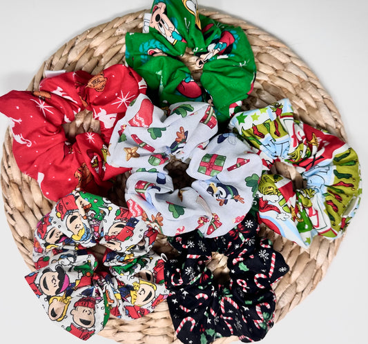 Holiday Cotton Scrunchies