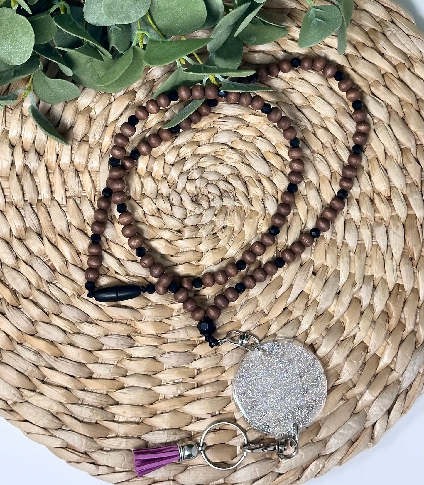 Monogram-able Beaded Lanyards to use with Interchangeable Toppers