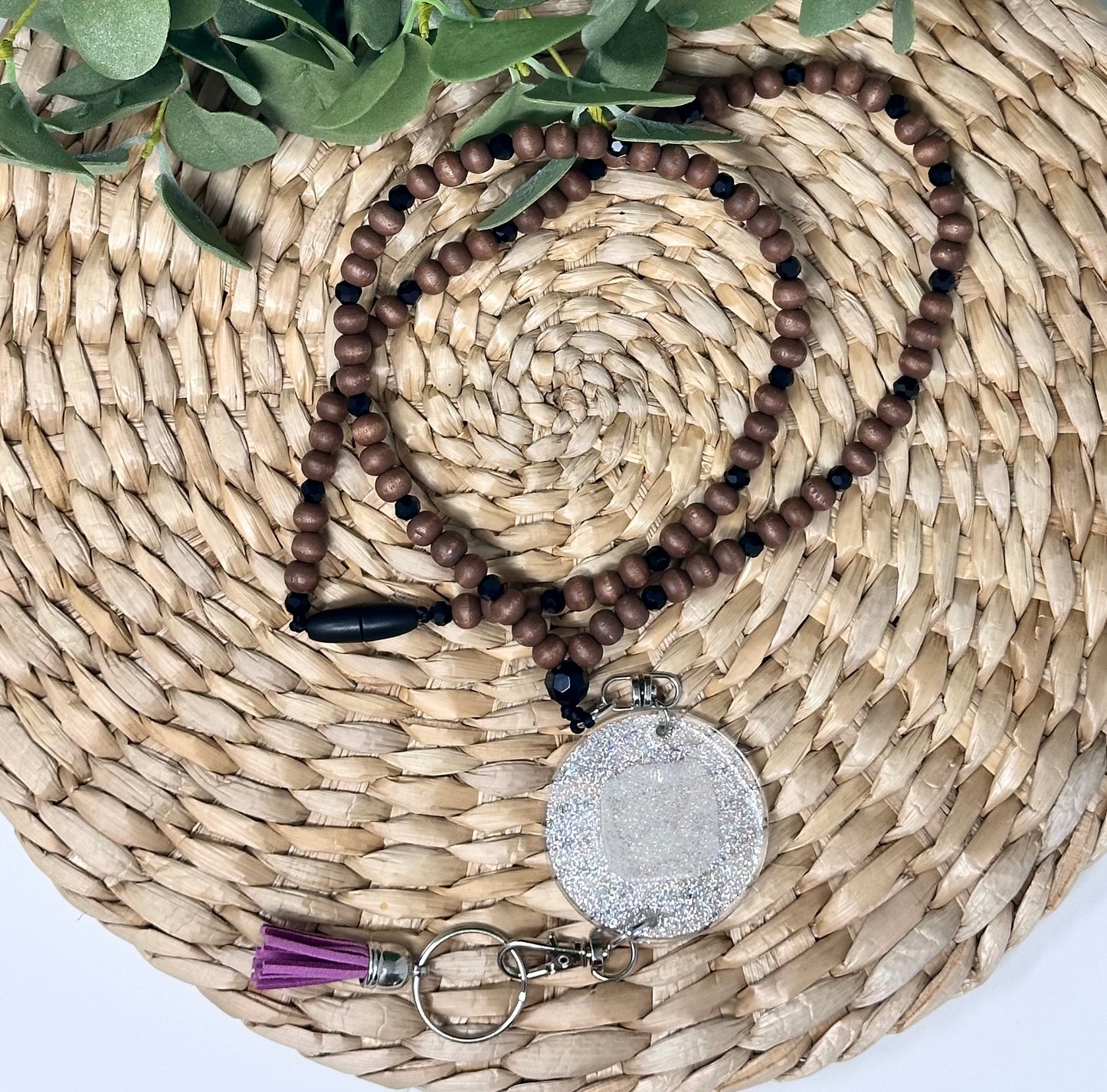 Monogram-able Beaded Lanyards to use with Interchangeable Toppers