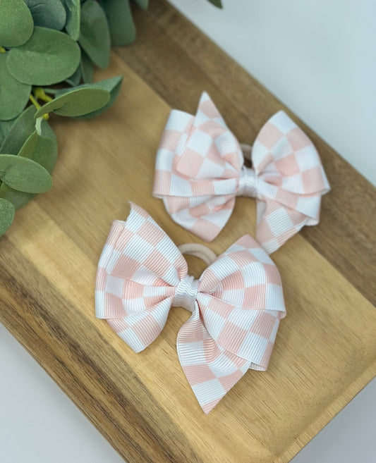 Pink and White Checkered