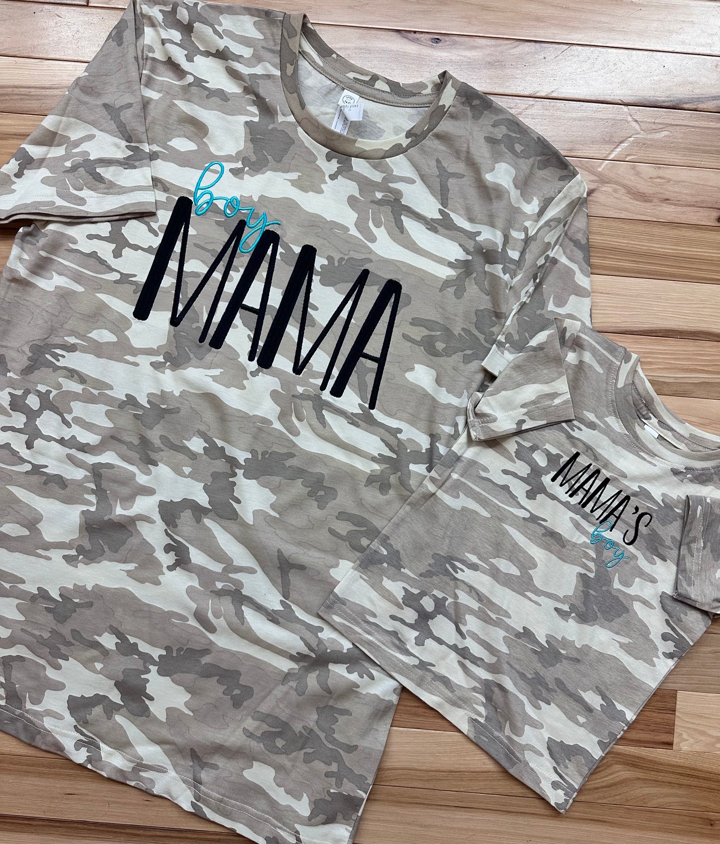 Tan Camo Boy Mama/Mama's Boy Matching Tee's (Copy)