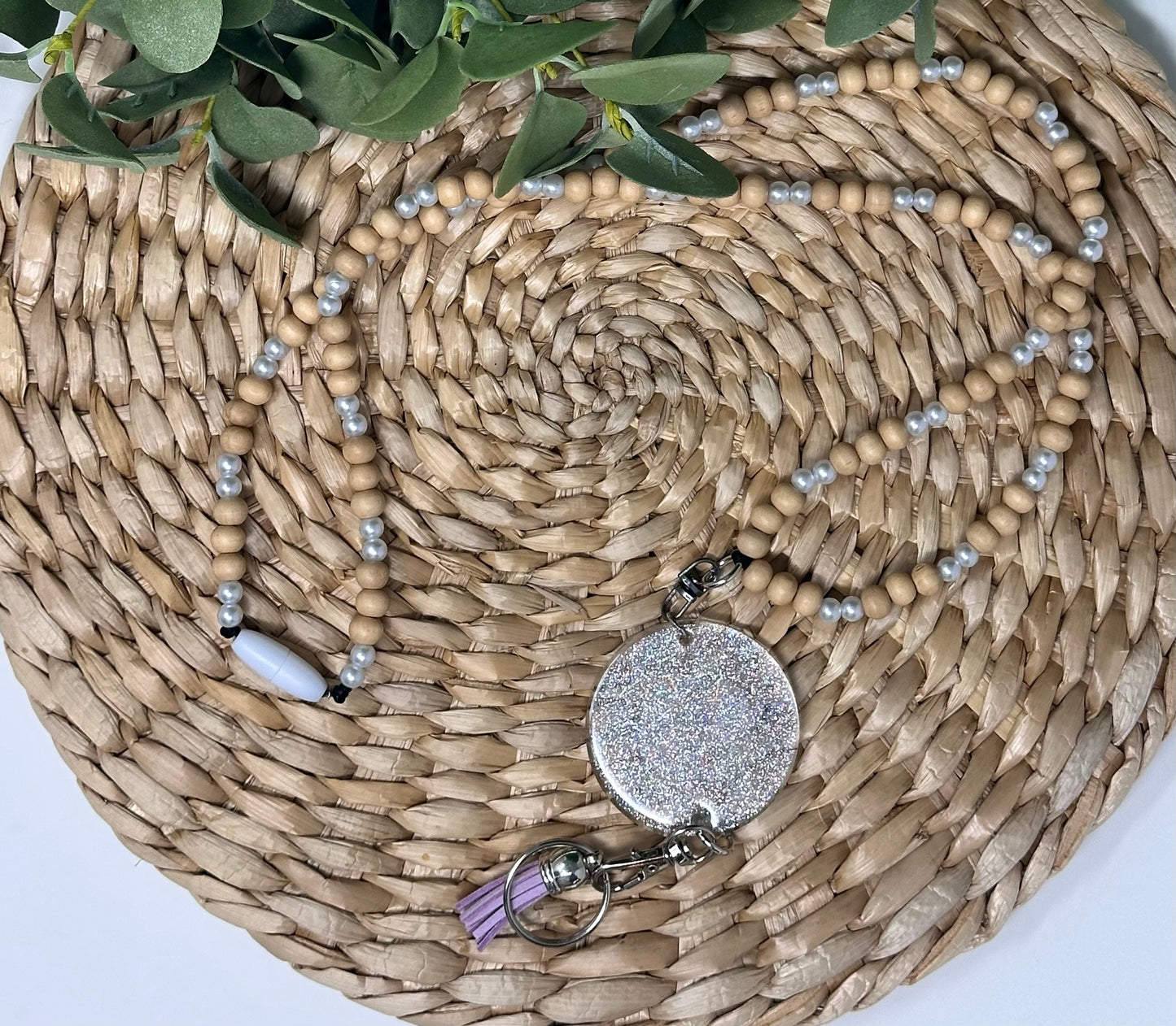 Monogram-able Beaded Lanyards to use with Interchangeable Toppers