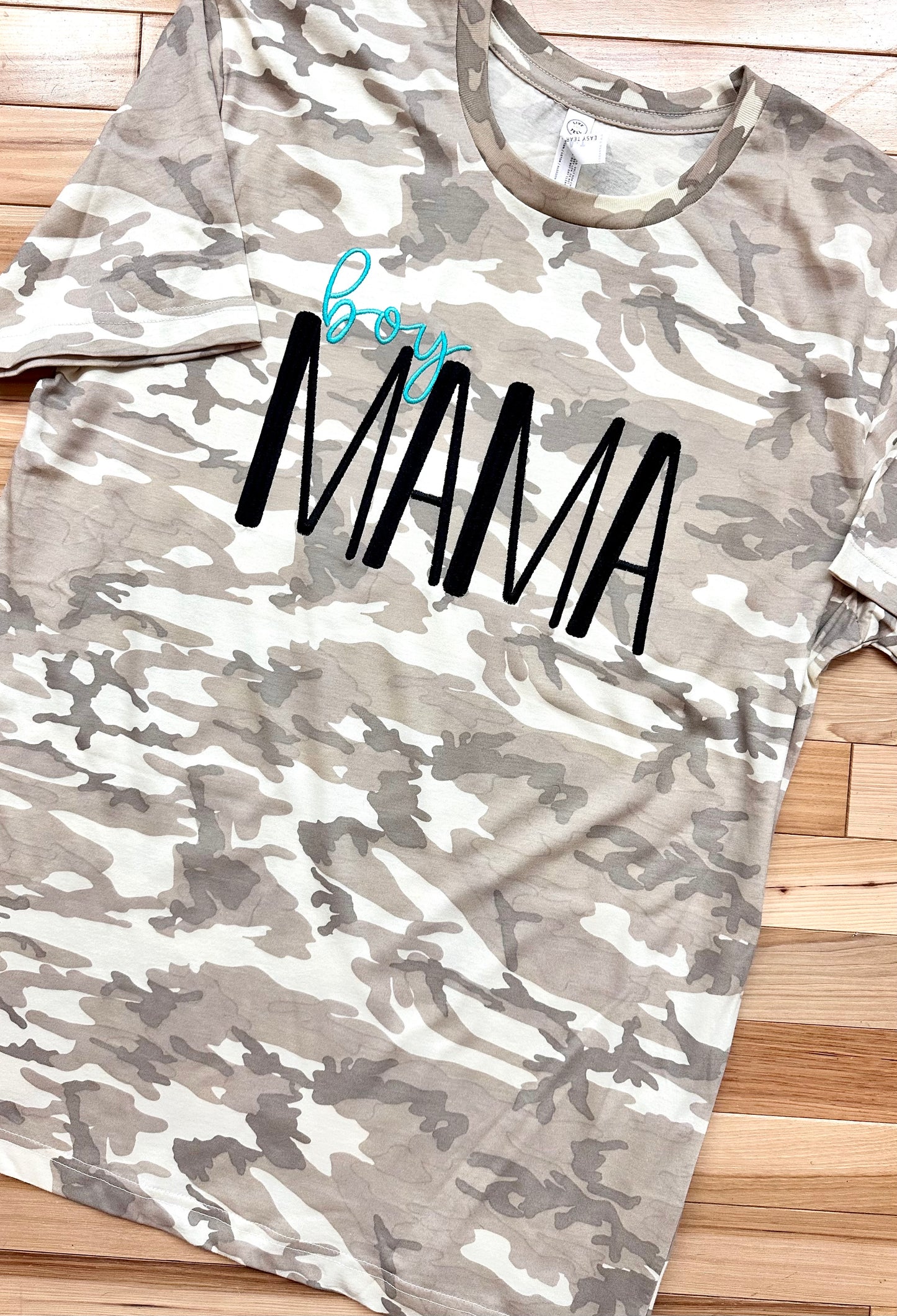 Tan Camo Boy Mama/Mama's Boy Matching Tee's
