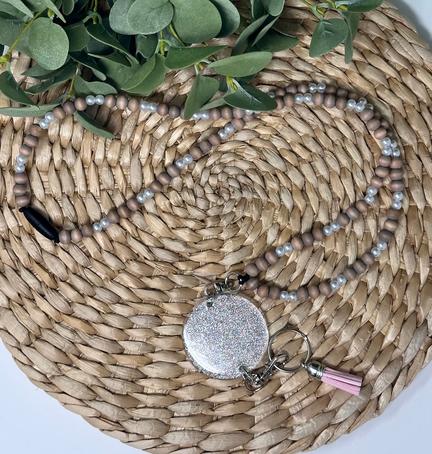 Monogram-able Beaded Lanyards to use with Interchangeable Toppers