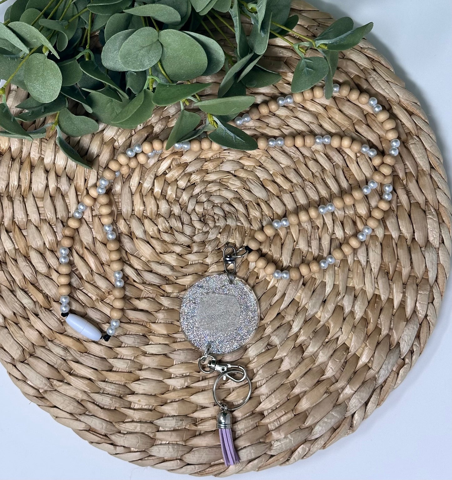 Monogram-able Beaded Lanyards to use with Interchangeable Toppers