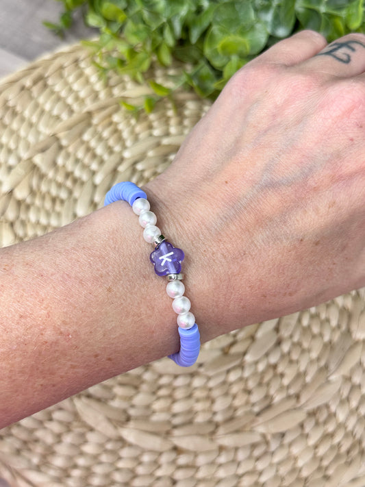 Periwinkle Initial Bracelet