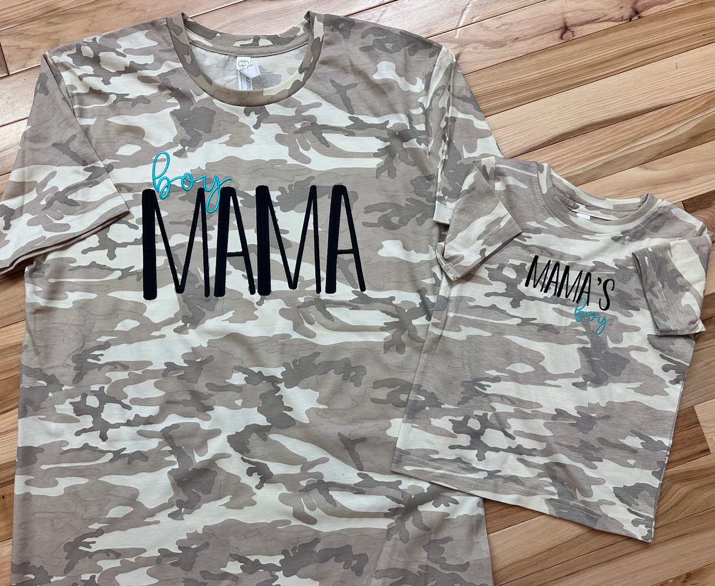 Tan Camo Boy Mama/Mama's Boy Matching Tee's (Copy)