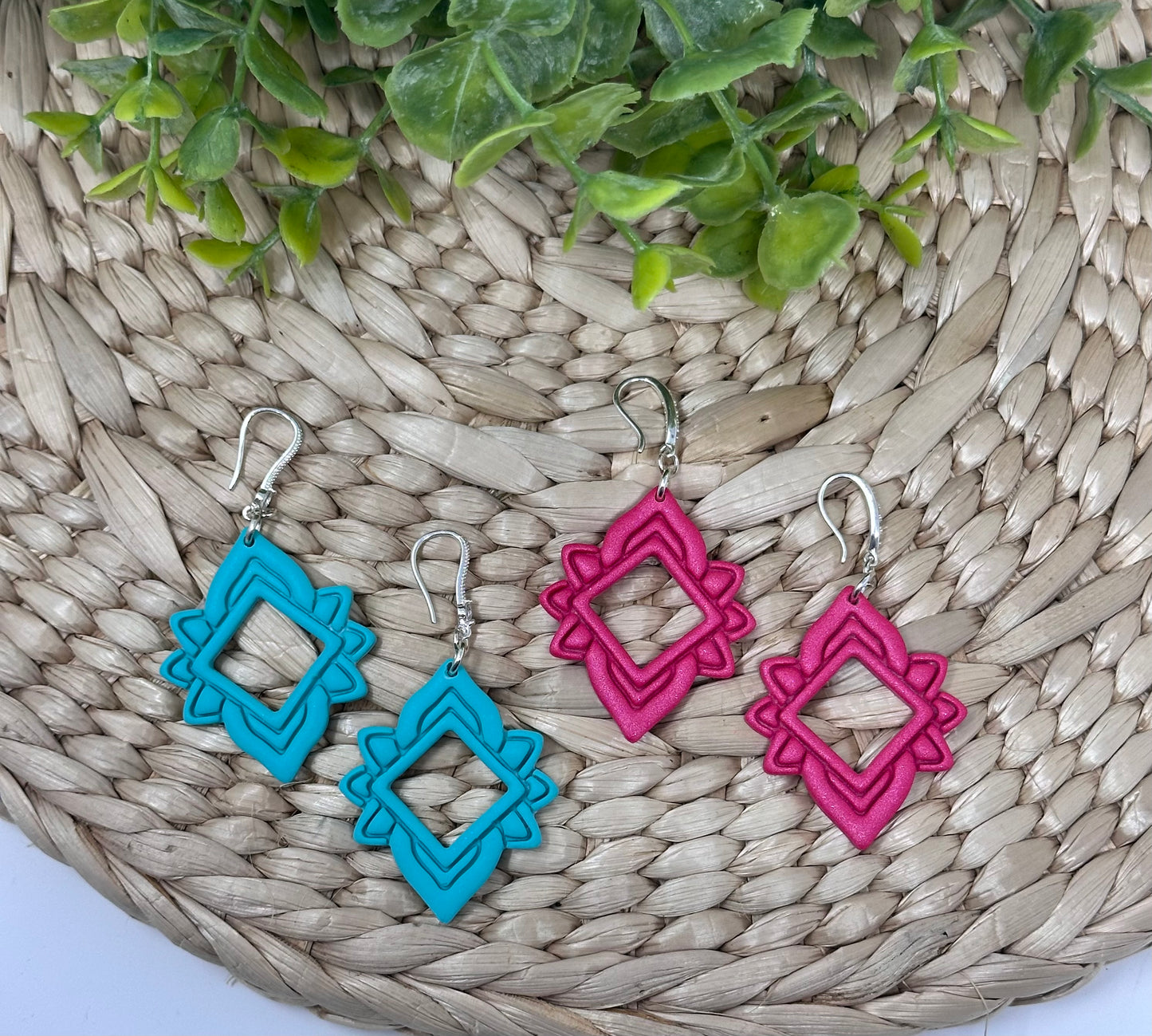 Diamond Imprint Dangles
