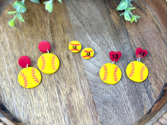 Customizable Softball Earrings