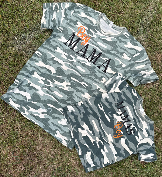 Camo Boy Mama/Mama's Boy Matching Tee's