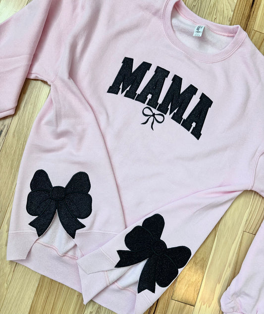 Pink Side Bow Mama Crew