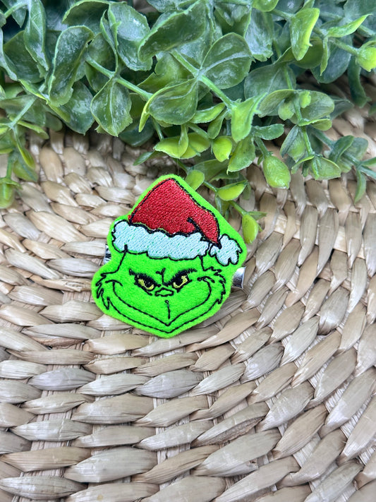 Grinch Feltie Hair Clip