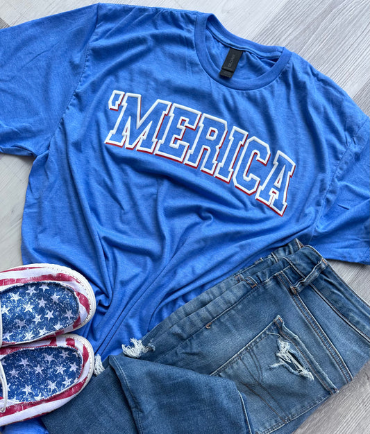 ‘Merica Puff Tee