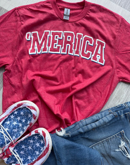 ‘Merica Puff Tee