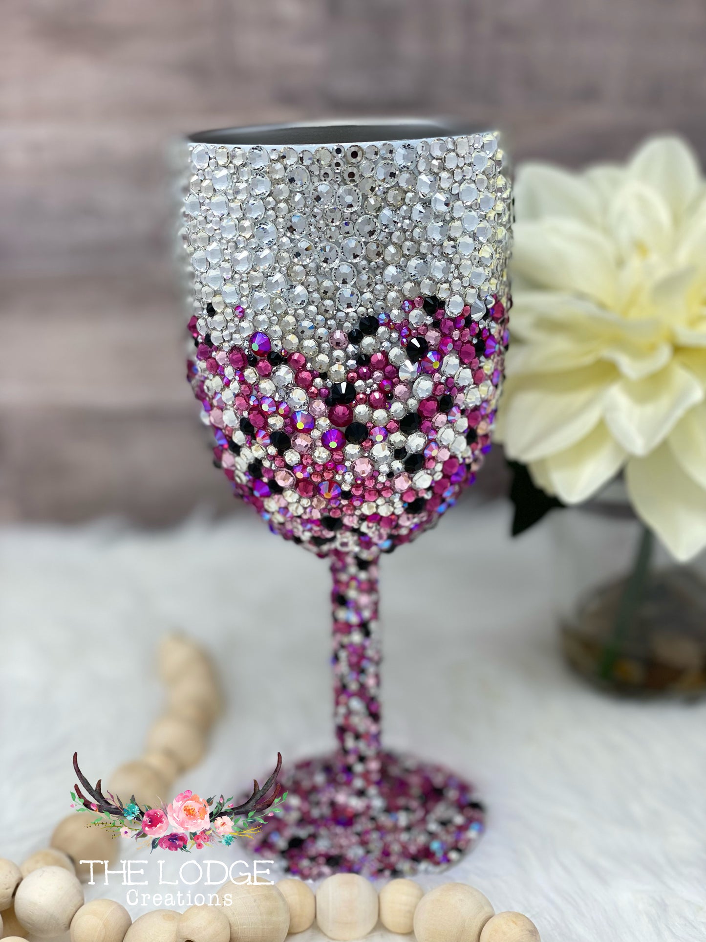 Blinged Wine Glass Tumbler