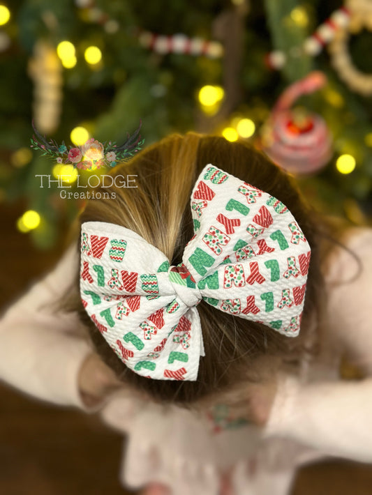 Custom Name Christmas Bow