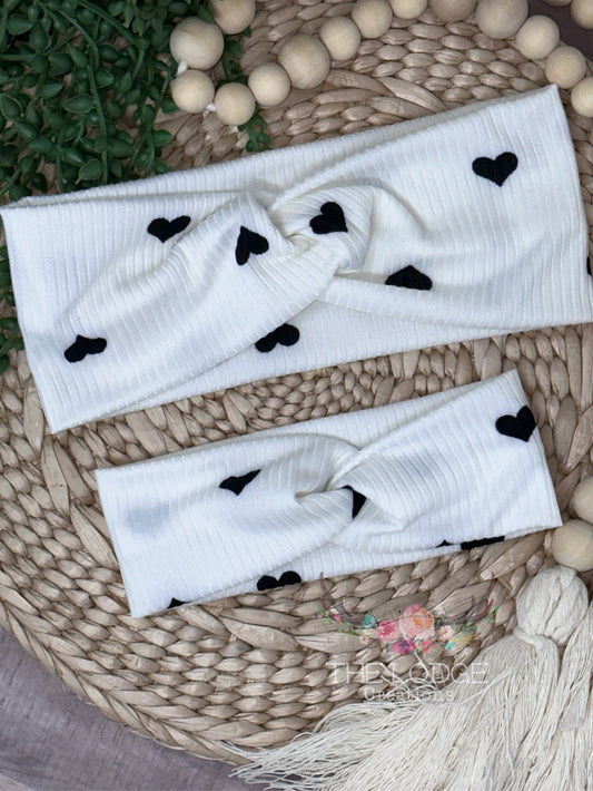 Hearts Mommy and Me Twist headbands